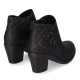 Botines tacón Chika 10 kurazo 40 negros con combinación de tejidos - Querol online