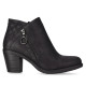 Botines tacón Chika 10 kurazo 40 negros con combinación de tejidos - Querol online