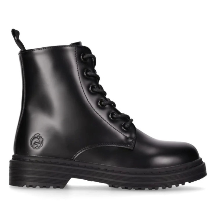 Botines Chika 10 holanda 23 negras estilo militar - Querol online
