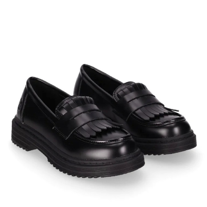 Zapatos Chika 10 holanda 25 negros estilo loafer - Querol online