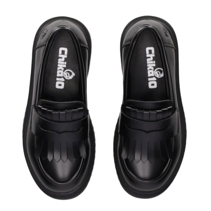 Zapatos Chika 10 holanda 25 negros estilo loafer - Querol online