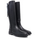 Botes planes Redlove bruna negres de canya alta de pell - Querol online