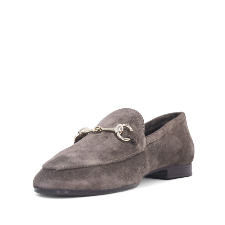 Mocassí Redlove yaiza taupe amb detall daurat a empenye de pell - Querol online