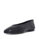 Bailarinas Redlove zoe negras corte redondeado de piel - Querol online
