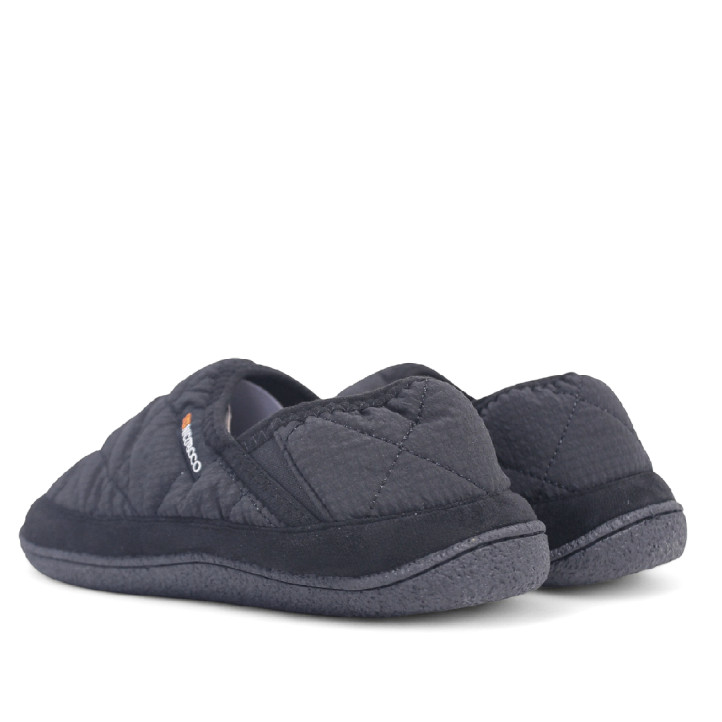 Zapatillas casa Nicoboco corife corkel negras acolchadas - Querol online