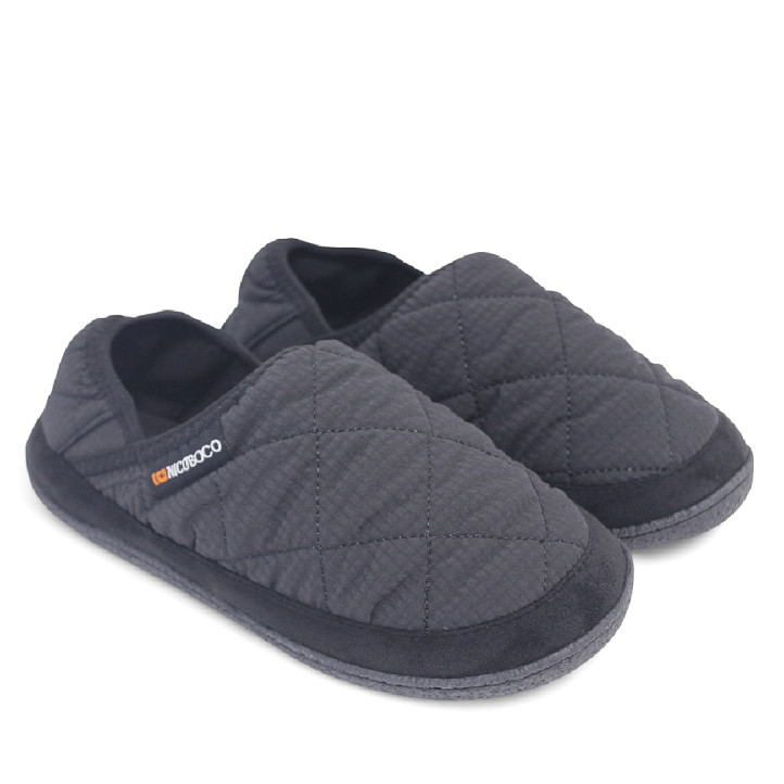 Zapatillas casa Nicoboco corife corkel negras acolchadas - Querol online
