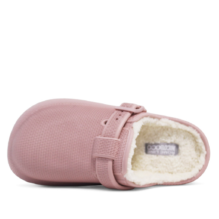 Zapatillas casa Nicoboco winter rosas con borreguito - Querol online