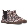 Botines Pirufin animal print de leoparto estilo chelsea respetuosos