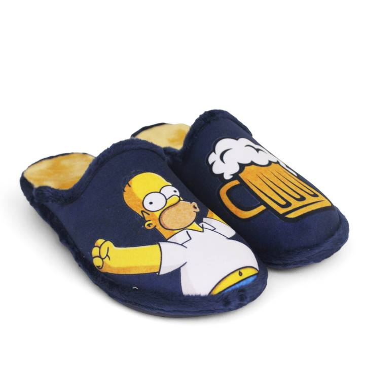 Zapatillas casa SUAVEFLEX azul marino de homer simpson - Querol online