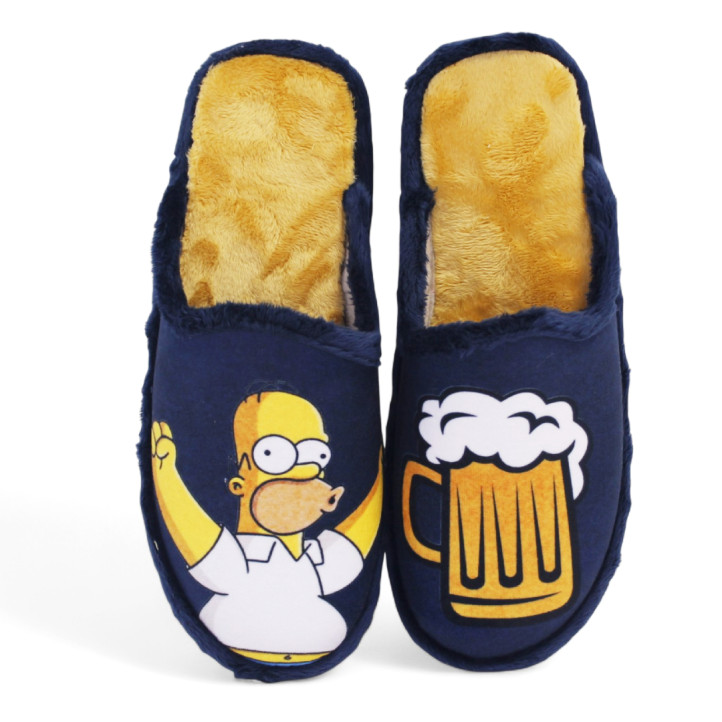 Zapatillas casa SUAVEFLEX azul marino de homer simpson - Querol online