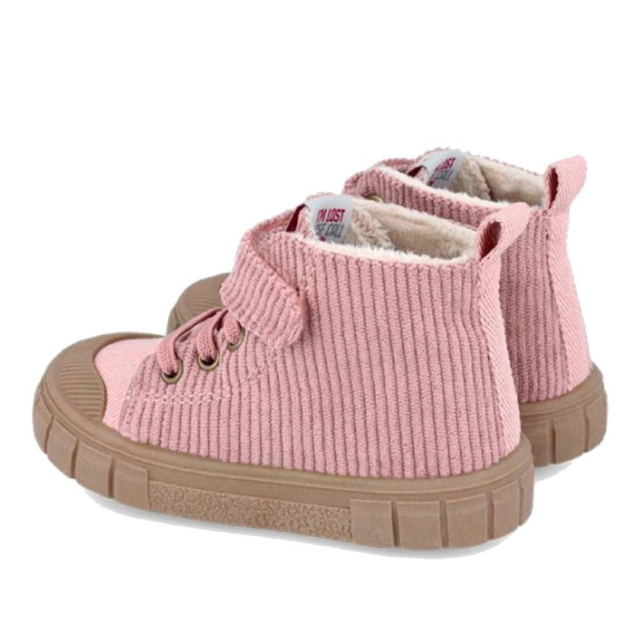 Botins Garvalin 251330 roses de pana amb sola caramel respectuoses - Querol online