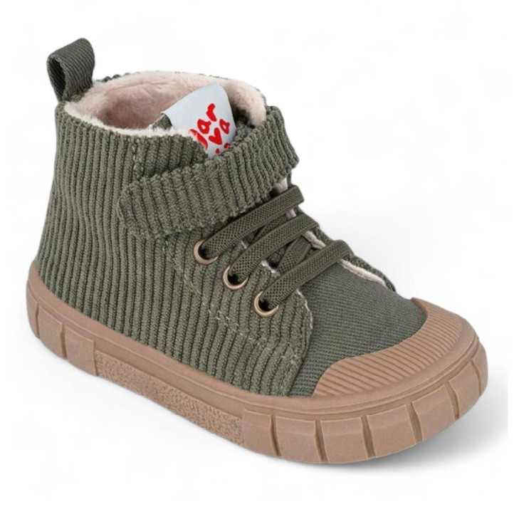 Botines Garvalin 251330 verdes de pana con suela caramelo respetuosos - Querol online