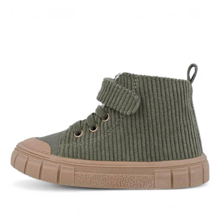 Botines Garvalin 251330 verdes de pana con suela caramelo respetuosos - Querol online