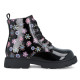 Botines Garvalin 251561 negros de charol con flores - Querol online