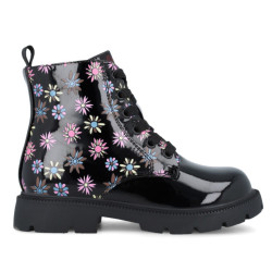 Botins Garvalin 251561 negres de xarol amb flors