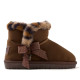 Botins Gioseppo lathrun marrons amb llaç i pel d'animal print estil australianes - Querol online
