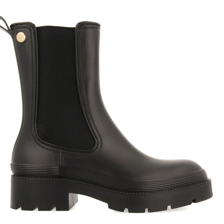 Botas agua Gioseppo bilston negras estilo chelsea con suela track - Querol online