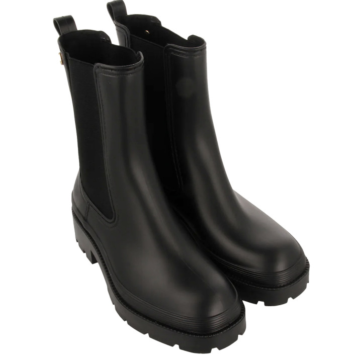 Botas agua Gioseppo bilston negras estilo chelsea con suela track - Querol online