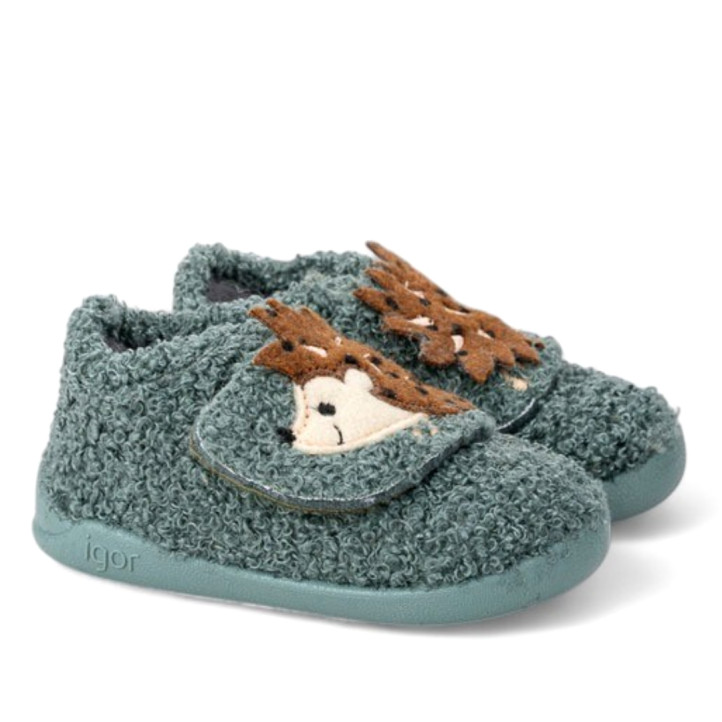 Zapatillas casa Igor homie erizo verdes respetuosas - Querol online