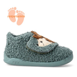Zapatillas casa Igor homie erizo verdes respetuosas - Querol online