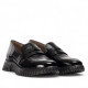 Mocasín Wonders flexfly 02 negros efecto brillante - Querol online