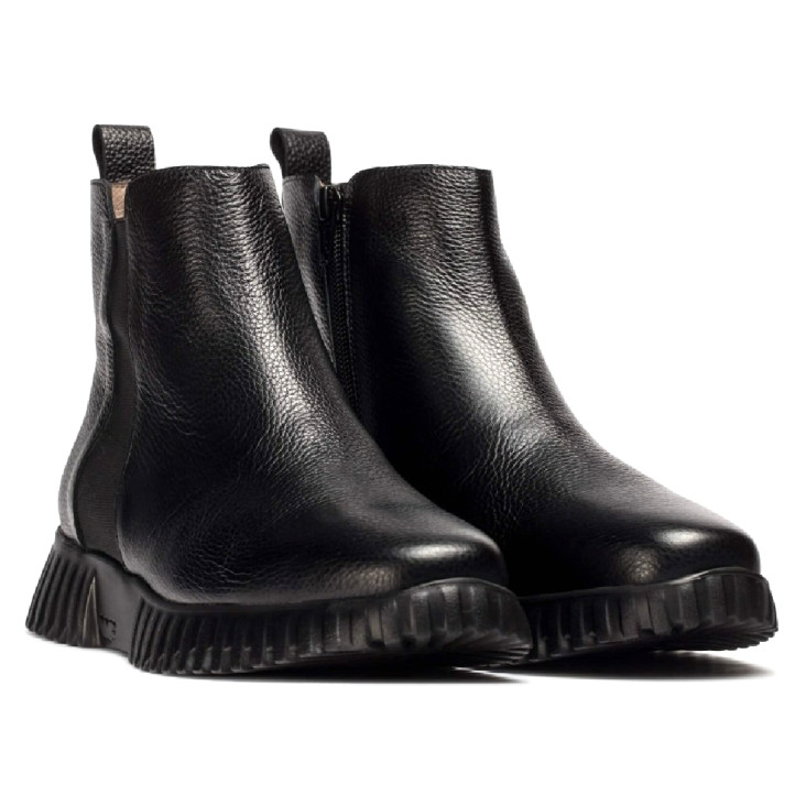 Botins plans Wonders flexfly 04 negres amb goma lateral - Querol online
