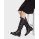 Botas planas Wonders codigree 00 negras con detalla elástico trasero - Querol online