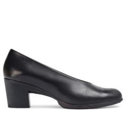 Zapatos tacón Wonders hexagon 23 negros escote cerrado - Querol online