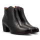 Botins de taló Wonders velvet negres amb tall asimètric a la canya - Querol online
