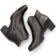 Botins de taló Wonders velvet negres amb tall asimètric a la canya - Querol online