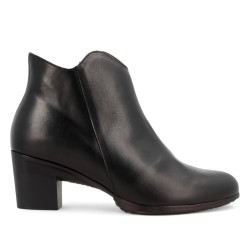 Botins de taló Wonders velvet negres amb tall asimètric a la canya - Querol online