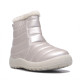 Botins plans blancs satinats encoixinats amb pelito i cremallera - Querol online