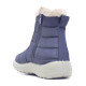 Botines planos Stay azules acolchados con pelito y cremallera - Querol online