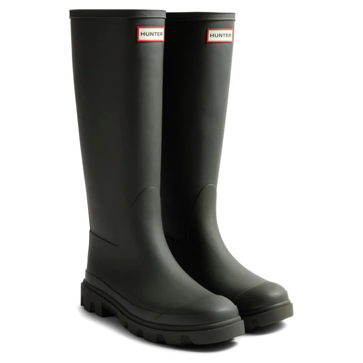 Botas agua HUNTER downpour verdes de caña alta - Querol online