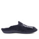 Zapatillas casa SUAVEFLEX negras con letras plateadas - Querol online