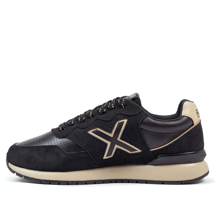 Zapatillas deportivas Munich dash premium negro y beige - Querol online