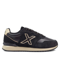 Zapatillas deportivas Munich dash premium negro y beige - Querol online