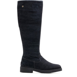 BOTAS ALTAS DE PIEL CARBÓN CON CREMALLERA ÁGATA PORRONET - Querol online