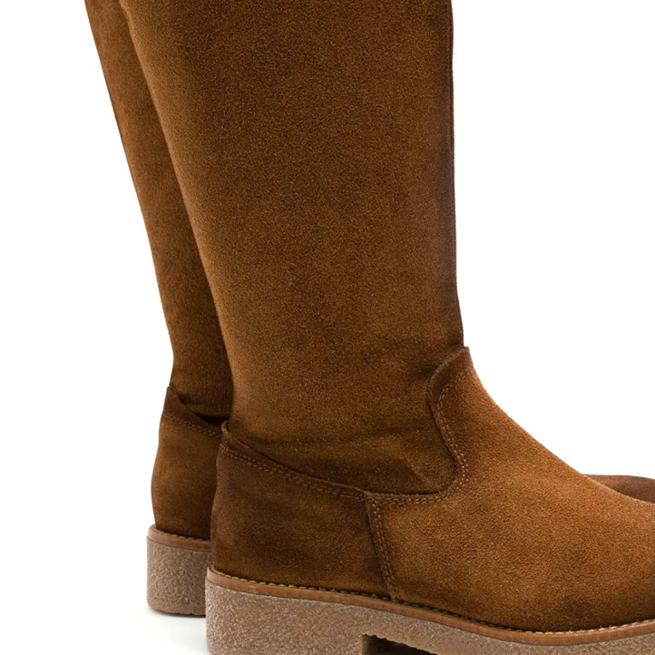 BOTAS ALTAS DE PIEL CUERO CON CREMALLERA ÁGATA PORRONET - Querol online