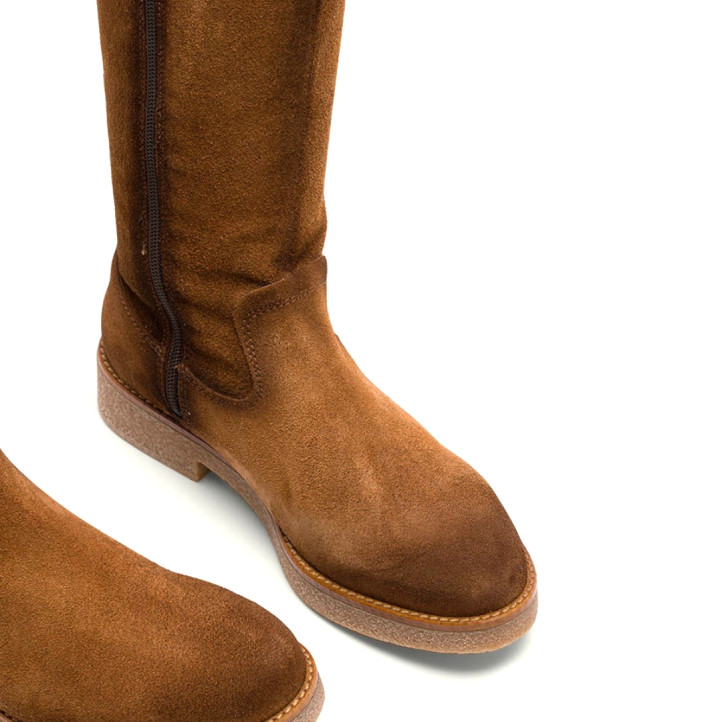 BOTAS ALTAS DE PIEL CUERO CON CREMALLERA ÁGATA PORRONET - Querol online