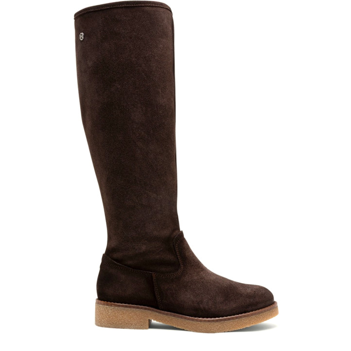 Botas Porronet ALTAS DE PIEL CUERO CON CREMALLERA ÁGATA - Querol online