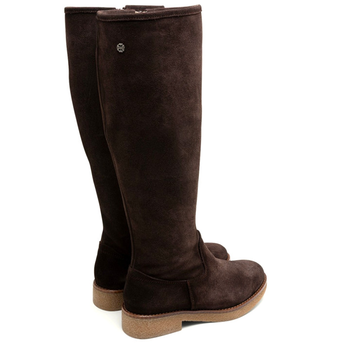 Botas Porronet ALTAS DE PIEL CUERO CON CREMALLERA ÁGATA - Querol online