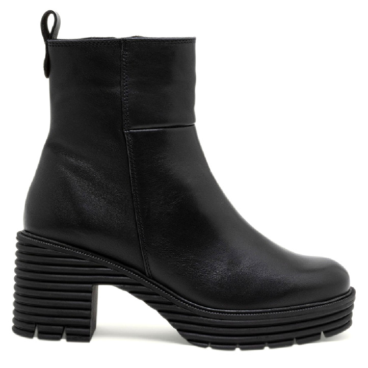 Botines Porronet DE PIEL CON CREMALLERA NEGRA MARTA - Querol online