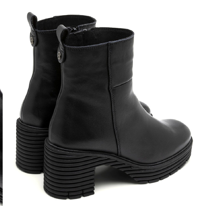 Botines Porronet DE PIEL CON CREMALLERA NEGRA MARTA - Querol online