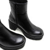 Botins Porronet DE PELL AMB CREMALLERA NEGRA MARTA
