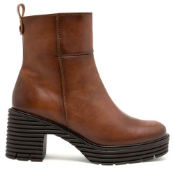 Botins Porronet DE PELL AMB CREMALLERA CUIR MARTA