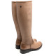 BOTAS ALTAS DE PIEL TAUPE CON CREMALLERA BELÉN PORRONET - Querol online
