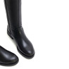 BOTAS ALTAS DE PIEL NEGRA CON CREMALLERA BELÉN PORRONET