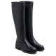 BOTAS ALTAS DE PIEL NEGRA CON CREMALLERA BELÉN PORRONET - Querol online