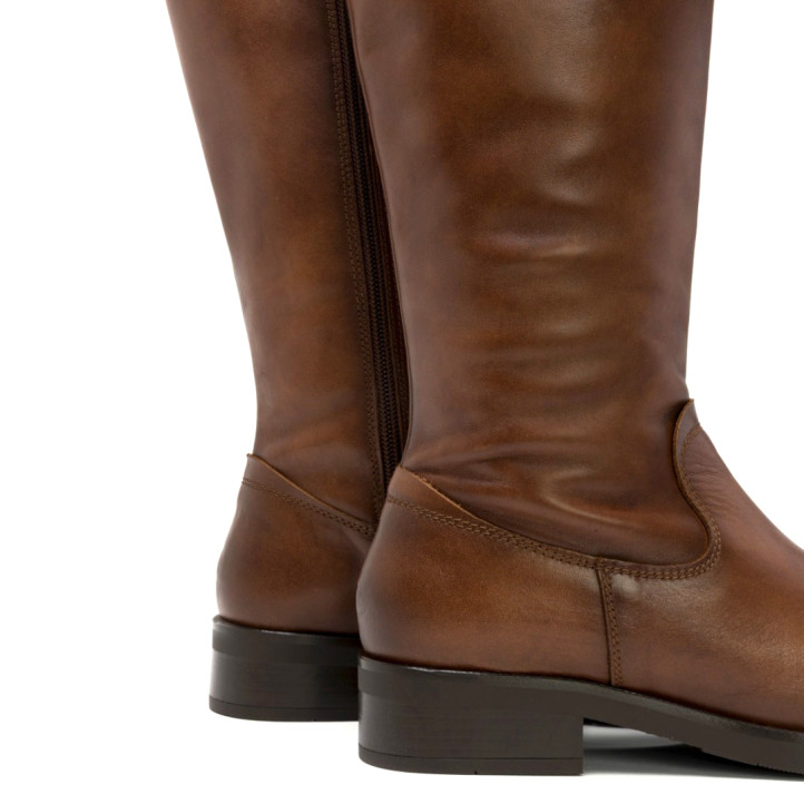 BOTAS ALTAS DE PIEL CUERO CON CREMALLERA BELÉN PORRONET - Querol online